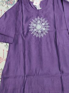 Beautiful Purple Embroidered Kurta