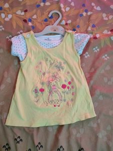 Dungree Frock With Ineer Tee