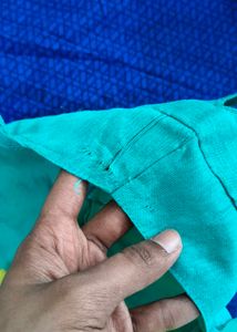Elegant Teal Saree with Matching Blouse