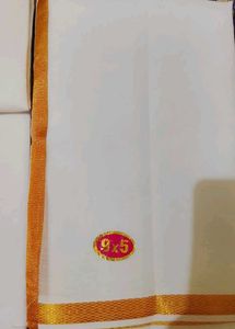Brand New Dhoti with Gold Border