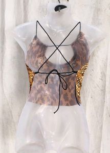 Sparkly Animal Print Crop Top