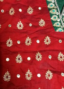 Embellished Red Kurta
