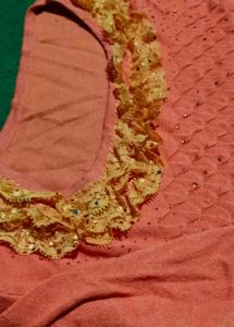 Orange top with Green To