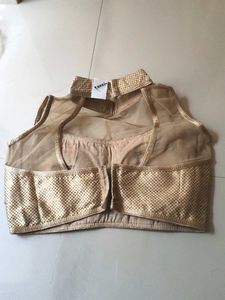Gold High Neck Blouse