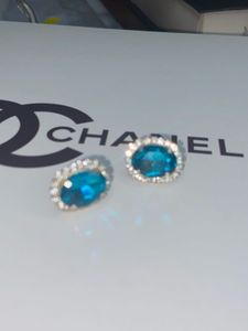 Teal Gemstone Earrings