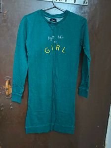 Green 'Fight Like A Girl' Tunic Top for 13-15 yr