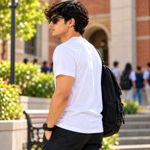Men's White Graphic T-Shirt