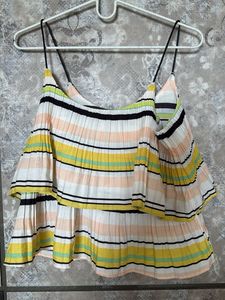 Striped Tiered Camisole Top and pants