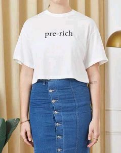 Shein Drop Shoulder Typographic Chest Print Crew T