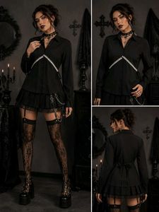 Stylish Black Lace Trimmed Blouse
