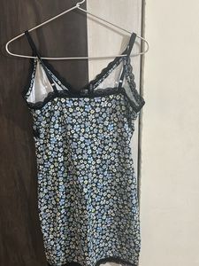Floral Print Mini Slip Dress