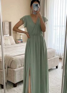 Elegant Sage Green Maxi Dress