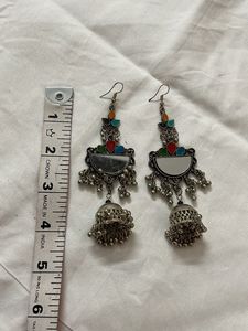 Boho Mirror Jhumka Earrings