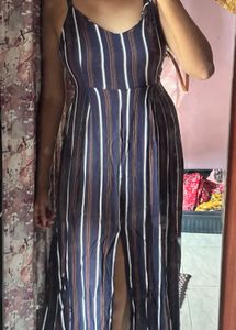 vertical striped beach dress
