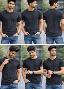 Jockey Plain Men's Black T-Shirt XL Size