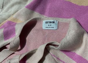New Pink Patterned Midi Dress