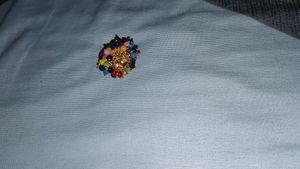 Gold Ring With Colourful Beads