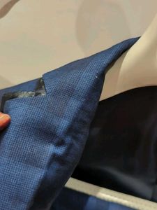 Men's Stylish Blue Checkered Suit