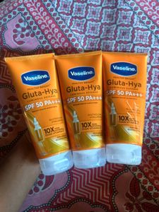 Vaseline Gluta-Hya SPF 50 Sunscreen Lot (3 Tubes)