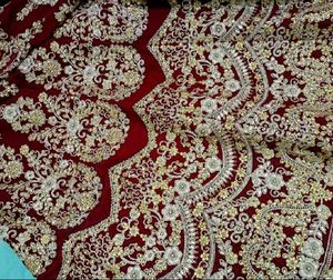 Stunning Red &amp; Gold Embellished Lehenga Choli