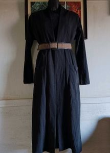 Elegant Black Trench Sweater