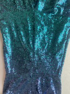 Sparkling Sequin Ombre blue Mini Dress