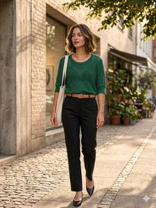 Chic Green Knit Top