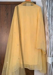 Yellow Embroidered Kurta Set with Dupatta