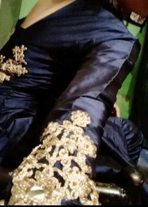 Elegant Navy Blue Ethnic Gown
