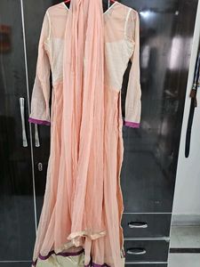 Peach party Kurta Set free delivery