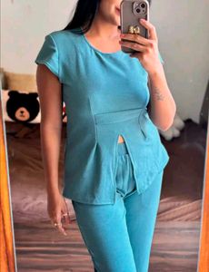 Stylish Teal Co-ord Set