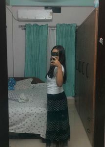 Elegant Polka Dot Maxi Skirt