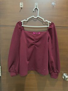 Burgundy Sweetheart Top