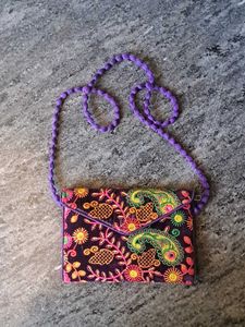 Embroidered Crossbody Bag
