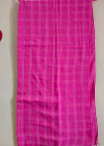 Vibrant Pink Checked Scarf &amp; Stole