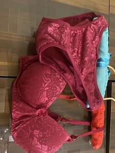 Burgundy Lace Lingerie Set
