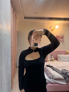 SSS ribbed long sleeve cutout top