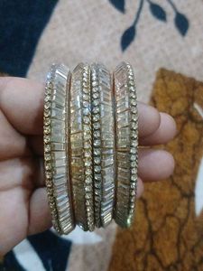 Sparkling Crystal Bangles Set