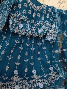 Teal blue Lehenga