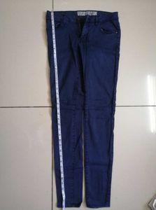 Women Dark Navy Blue High Waist Stretchable Skinny