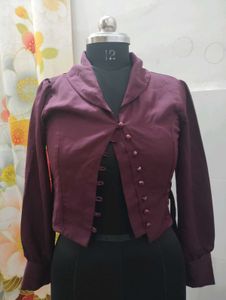 Elegant Burgundy Blouse
