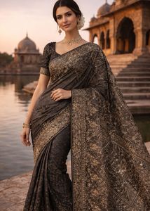 Exquisite Embroidered Saree