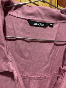 Stylish Pink Satin Button-Up Shirt