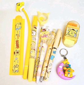 Cute Yellow Pompomruin Sanrio Stationery Combo