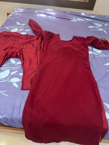 Maroon Embroidered Salwar Kameez
