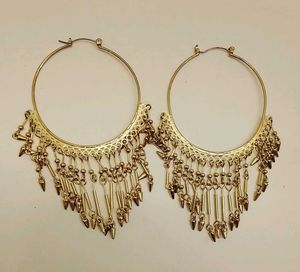 Boho Hoop Earrings with Dangling Charms