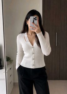 Cream Knit Cardigan
