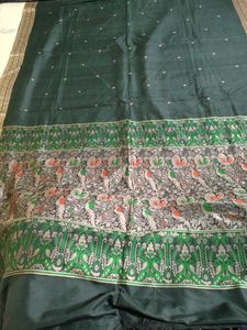 Elegant Green Peacock Saree