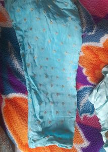 Blue &amp; Gold Patterned Fabric