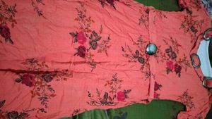 Floral Print Kurta with Belt